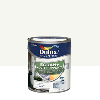 Peinture Ecran+ Multi-supports Satin Blanc 2 L - DULUX VALENTINE