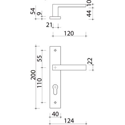 Poignées de porte Loft blanc mat à cylindre ALPERTEC