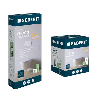 Pack WC suspendu sans bride G-700 Turboflush V2 - GEBERIT