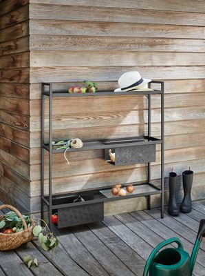 Etagère de balcon modèle 3 en acier graphite PROLOISIRS Livraison à domicile incluse