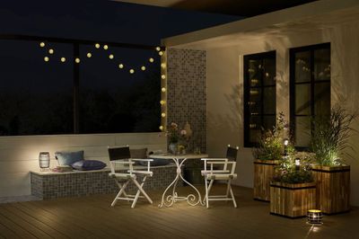 Borne extérieur à piquer LED 26cm Link+Light noir IP65 75 lumens blanc chaud - PAULMANN