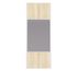 Porte de placard Miroir et Acacia Crème Profil blanc H 248,5 x L 62,2 cm YNGENIO