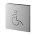 Plaque signalétique Wc handicapé 120 x 120 mm inox brosséTHIRARD