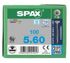 Vis inox tête fraisée T-star 5 x 60 mm par 100 SPAX