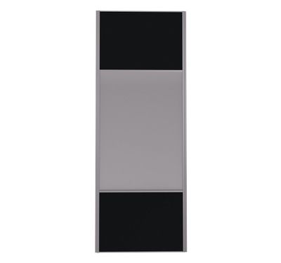 Porte de placard Miroir et Noir Profil gris H 248,5 x L 62,2 cm YNGENIO