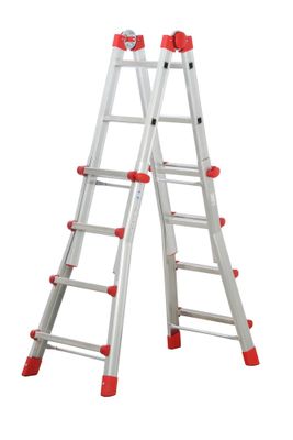 Echelle multifonction télescopique 4 x 4 échelons 3,80 / 4,70 m ProfiStep Multi aluminium - HAILO
