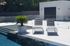 Bain de soleil aluminium blanc et textilène gris HIBISCUS - GIVEX