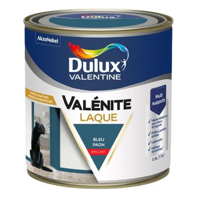 Peinture Boiseries Laque Acrylique Valénite Brillant Bleu Paon 0,5 L  - DULUX VALENTINE