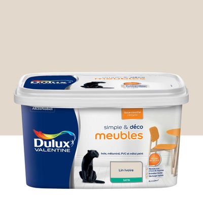 Peinture pour meubles simple & déco Lin Ivoire Satin 2 L DULUX VALENTINE