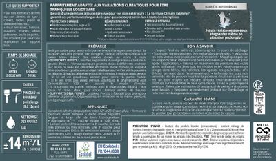 Peinture sol climat extrême carbone satiné 2.5l