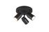 Plafonnier 3 spots salle de bains GU10 Angelo noir IP44 3x5W - TRIO