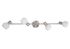 Plafonnier 4 spots intérieur E14 4x40W en verre blanc TIARA BRILLIANT