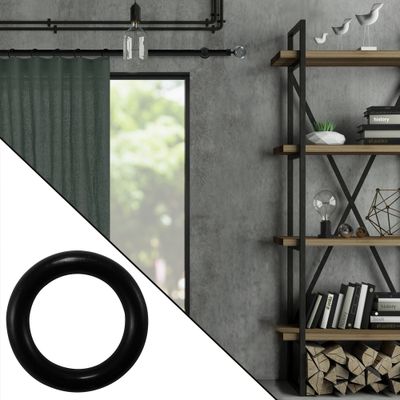 Anneaux en PVC diam 56 mm Finition Noir mat par 10 - MOBOIS