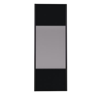 Porte de placard Miroir et Noir Profil noir H 248,5 x L 62,2 cm YNGENIO