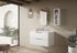 Meuble de salle de bains 2 tiroirs L100 x H60 x P45 cm mélaminé blanc avec plan vasque céramique Mirabo