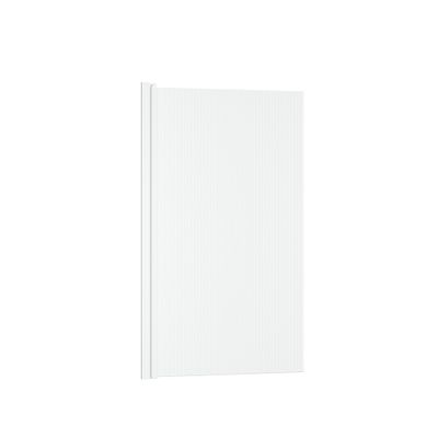 Pare-baignoire rabattable verre ondulé profilés blanc 140 x 80 cm Wave AURLANE