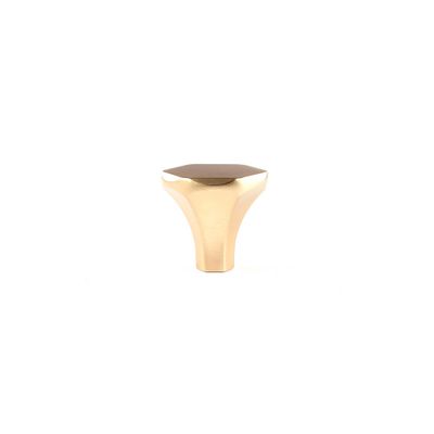 Bouton de meuble hexagonale zamak doré mat 30 x30 mm REI