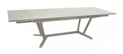Table de jardin à rallonge VITA dualwhite céramique crème 180/280cm - PROLOISIRS