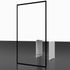 Paroi de douche à l'italienne 100x200 cm profilé noir verre sérigraphié cadre noir 6 mm New Style - SCHULTE