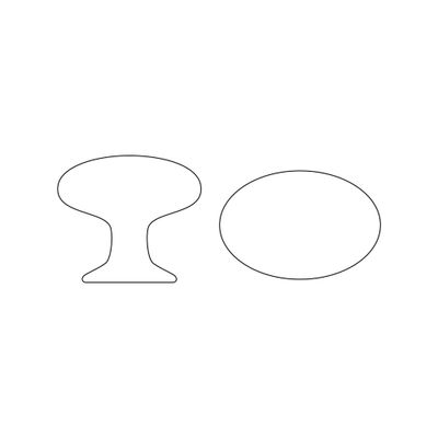 Bouton de meuble rond vieil argent diamètre 40 mm REI