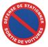 Plaque signalétique adhésive Sortie de voiture diamètre 180 mm THIRARD