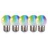 Lot de 5 ampoules LED E27 0,8W RGB 50 lumens blanc chaud - TIBELEC