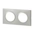 Plaque carrée 2 postes aluminium Dooxie LEGRAND