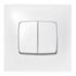 Double interrupteur va-et-vient encastrable 10A complet Blanc - Neptune LEGRAND