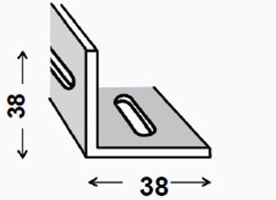 CORNIERE PERFOREE PAF GALVA 38X38MM 2M CQFD
