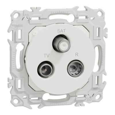 Prise antenne TV/ FM/ SAT murale Odace 2025 blanc - SCHNEIDER ELECTRIC
