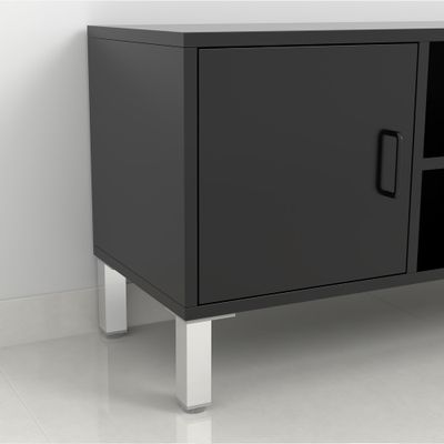 Pied carré réglable hauteur 150 mm aluminium REI