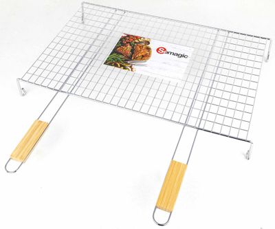Grille de barbecue rectangulaire sur pieds 60 x 40 cm - SOMAGIC