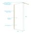 Paroi de douche à l'italienne 90x195 cm profilé or verre transparent 5 mm Essentiel Gold - AURLANE