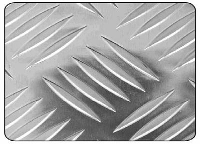 Tôle aluminium brut damiers 2000 x 500 mm épaisseur 1,5mm CQFD