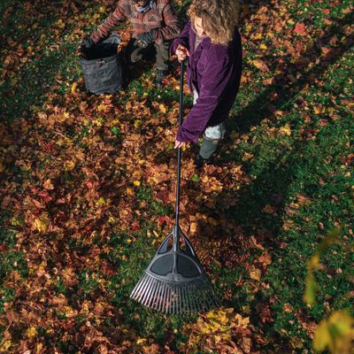 Balai à feuille XL Solid manche métal, largeur 63cm 27 dents