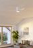 Ventilateur de plafond silencieux avec lumière LED + télécommande Blanc Ø106cm - Baracarès EGLO