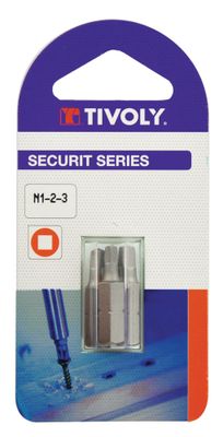 Embouts carrés 1 2 3 longueur 25 mm par 3