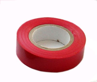 Ruban isolant électrique 15mmx10m rouge