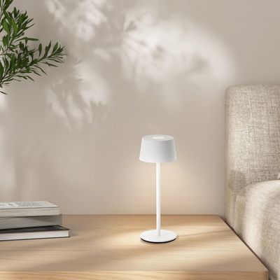 Lampe à poser extérieur rechargeable LED Jona blanc IP44 170 lumens blanc chaud - BRILLIANT