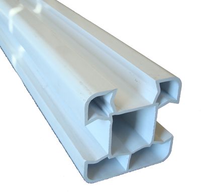 Poteau de clôture PVC blanc H 2,40 m - 80 x 80 mm - MOREY