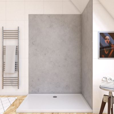 Panneau mural de douche 120x210 cm Light Grey - AURLANE