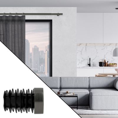 Embout déco fermium en métal diam 20 mm Finition Gun foncé par 2 - MOBOIS