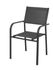 Fauteuil de jardin DUCA aluminium et textilène graphite gris - PROLOISIRS