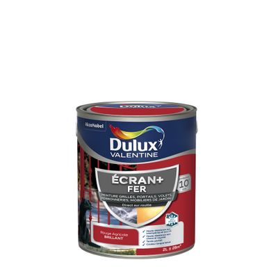 Peinture Ecran + Fer brillant Rouge Agricole 2 litres DULUX VALENTINE