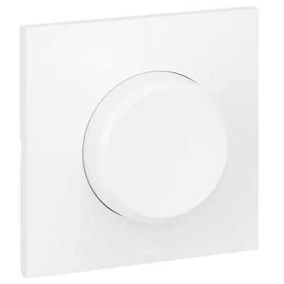 Interrupteur variateur de lumière rotatif  encastrable complet Blanc - Neptune LEGRAND