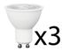 Ampoules LED spot GU10 4W = 400 lumens blanc chaud par 3 - ARLUX