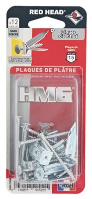 Chevilles HMG et vis 4 x 50 mm par 12 RED HEAD