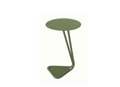 Table basse de jardin EZE aluminium et acier amande ø 40 cm, Livraison à domicile incluse - PROLOISIRS