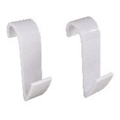 Crochet blanc pour sèche-serviettes à tubes ronds, lot de 2