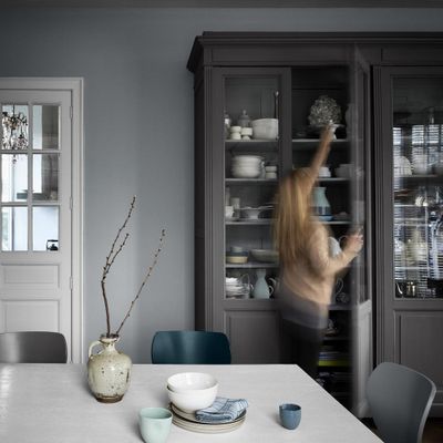 Peinture crème de couleur Bleu Gris Satin 1,25 L - DULUX VALENTINE